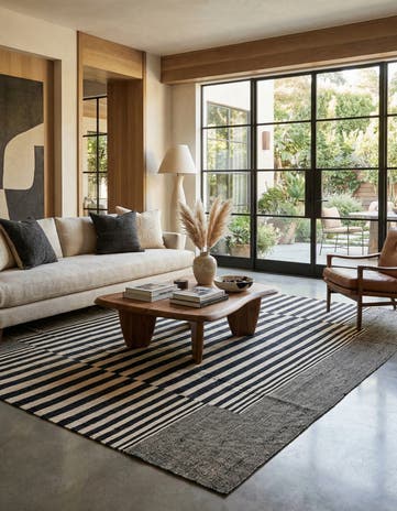 8' 9 x 9' 6 Hand Woven Kilim Modern Wool Square Rug