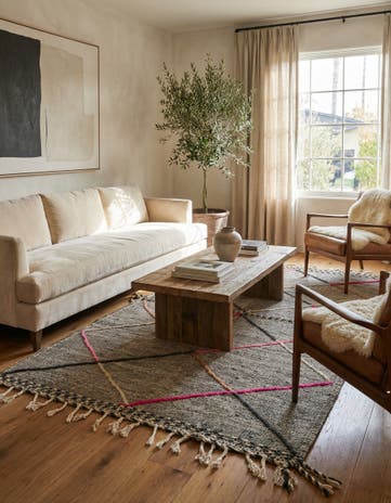 5' x 8' 3 Hand Knotted Moroccan Wool Rug
