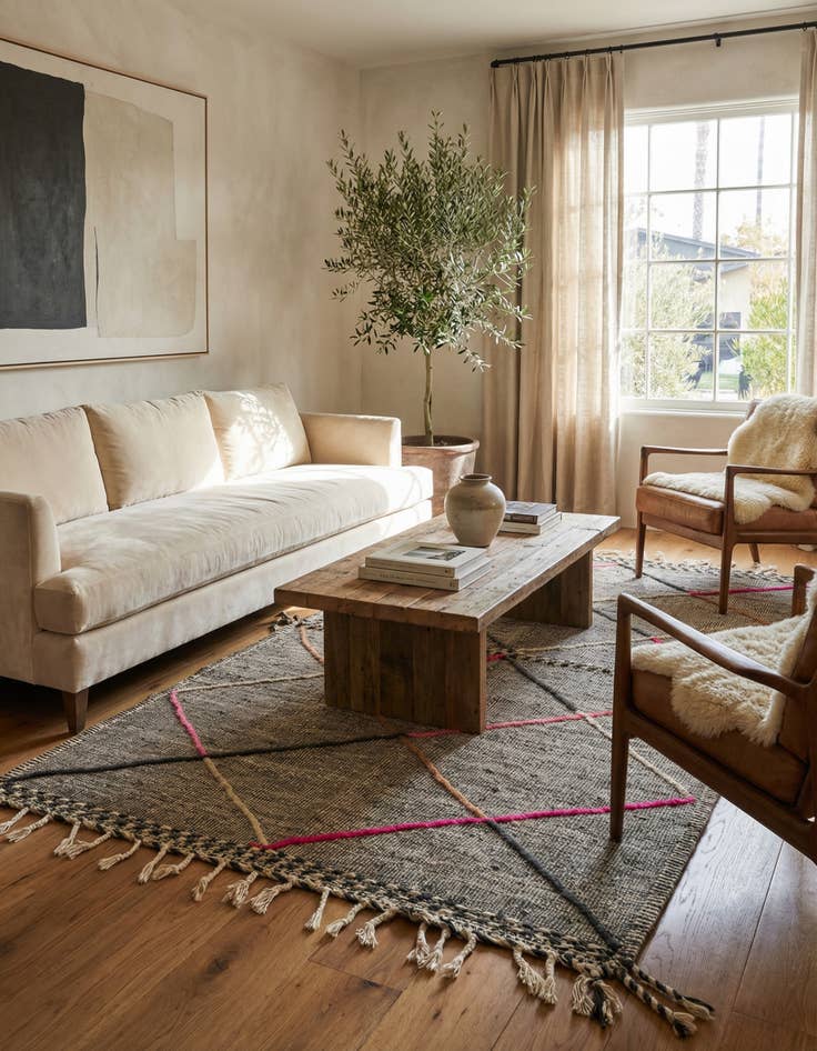 Detail image of 5' x 8' 3  Hand Knotted Moroccan Wool Rug