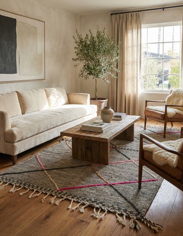 5' x 8' 3 Hand Knotted Moroccan Wool Rug