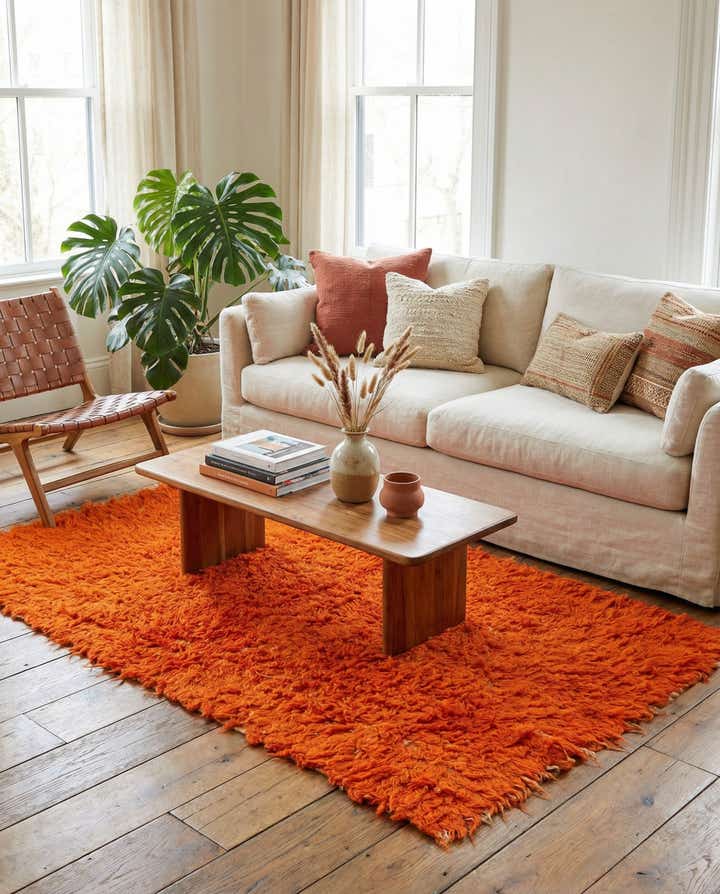 3' 6 x 6' 3 Hand Knotted Moroccan Wool Rug