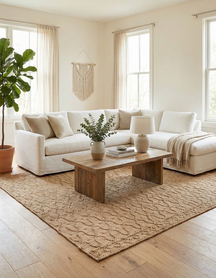 7' 10 x 7' 10 Hand Woven Larsa Jute Square Rug