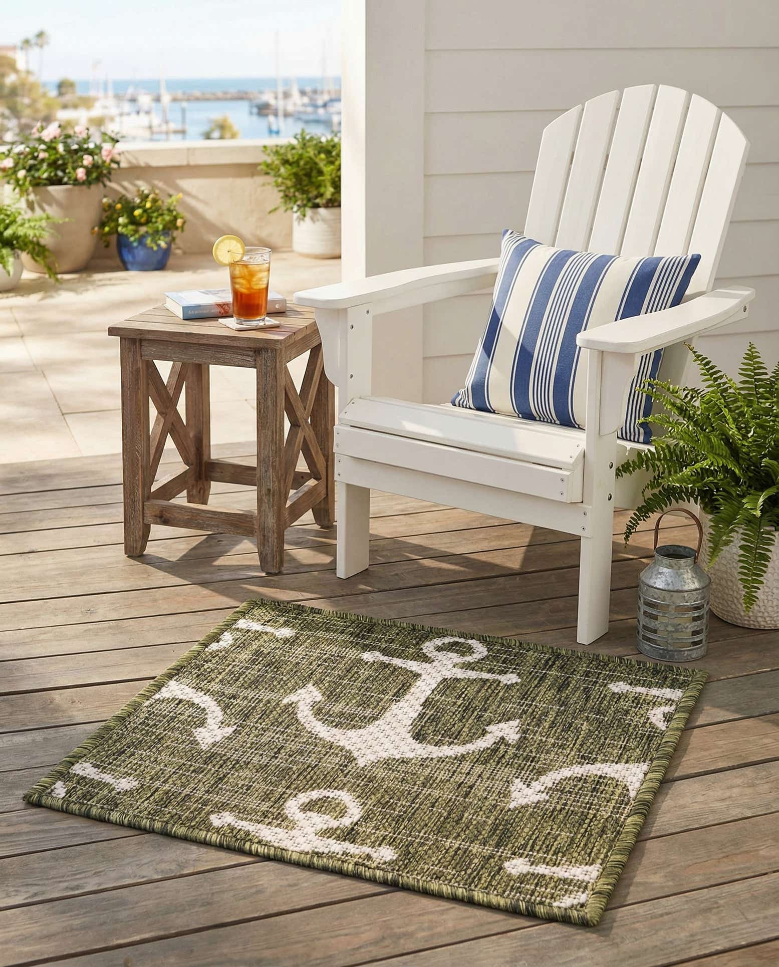1' 4 x 1' 4 Easy-Clean Coastal Indoor / Outdoor Sample Rug
