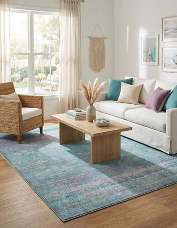 Light Blue Aqua Rug