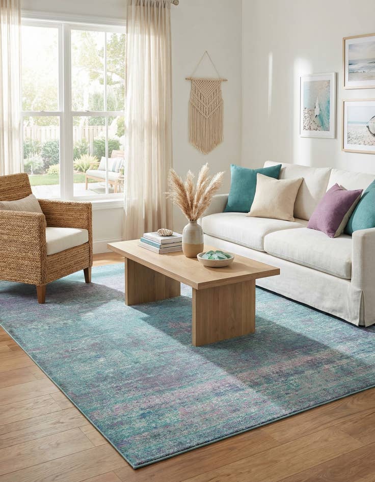 Detail image of 7' x 10' Aqua Rug