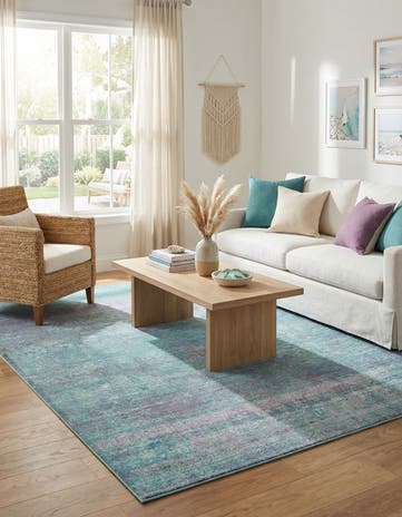 Light Blue Aqua Rug