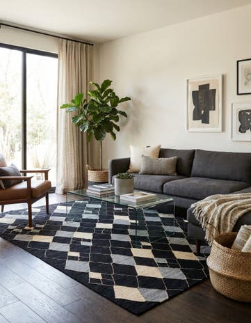 5' 10 x 7' 8 Hand Woven Kilim Modern Wool Rug