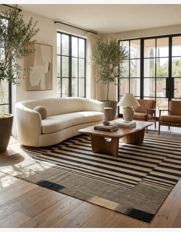 6' 10 x 9' 8 Hand Woven Kilim Modern Wool Rug