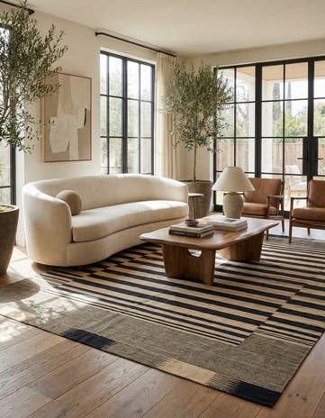 6' 10 x 9' 8 Hand Woven Kilim Modern Wool Rug