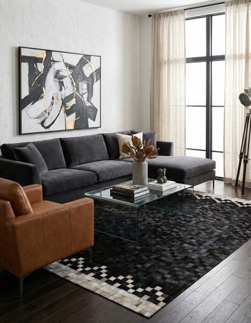 5' x 8' Cowhide - Patchwork Rug