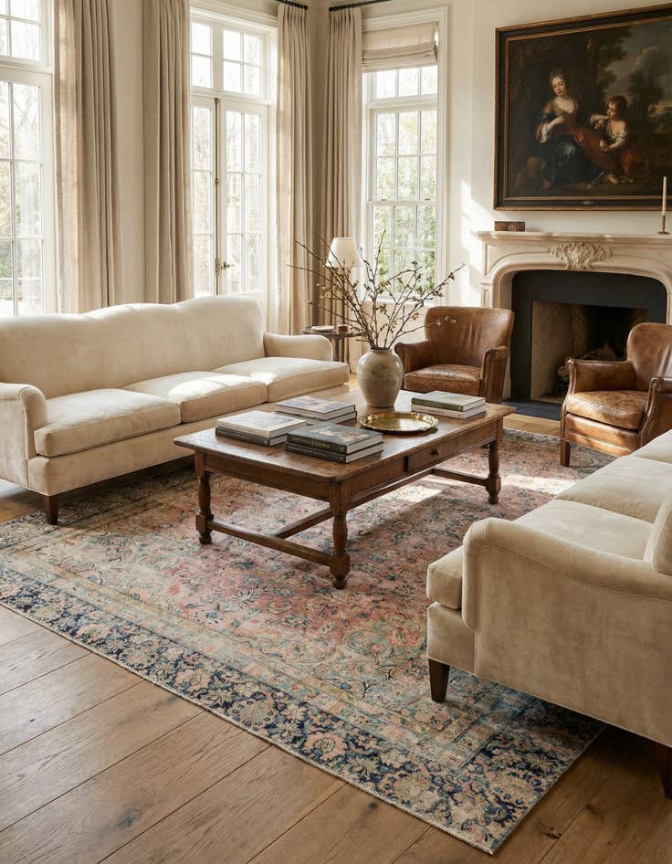 Detail image of 7' 4 x 11' 4  Hand Knotted Ultra Vintage Persian Wool Rug