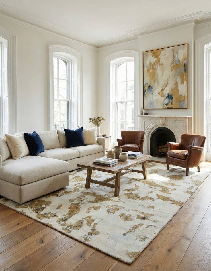 Detail image of 8' 9 x 12' Hand Knotted Ultra Vintage Persian Wool Rug