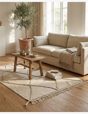 3' 5 x 5' 2 Hand Knotted Moroccan Wool Rug