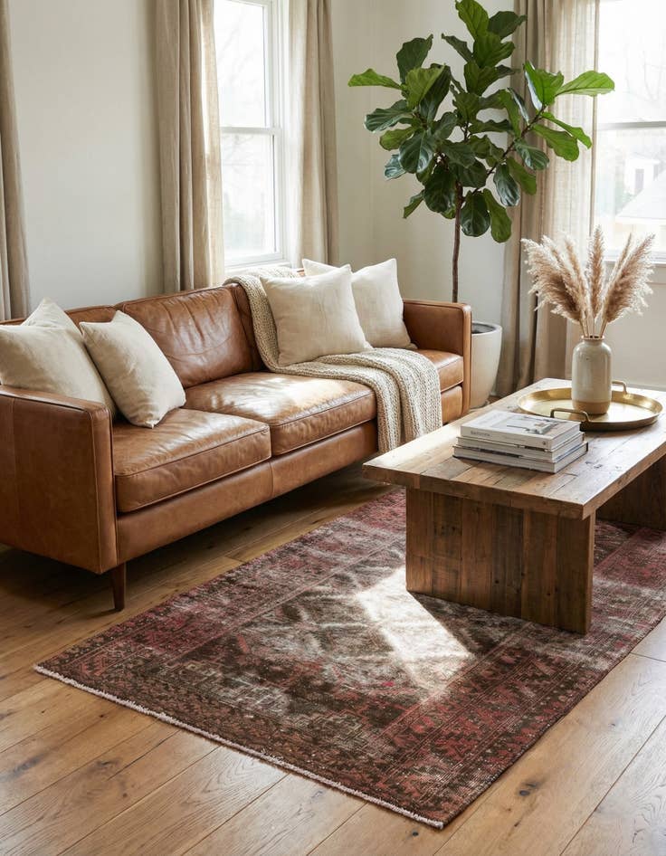 Detail image of 3' 4 x 6' 10  Hand Knotted Ultra Vintage Persian Wool Runner Rug