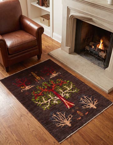 3' 4 x 4' 6 Hand Knotted Ariana Ziegler Rug