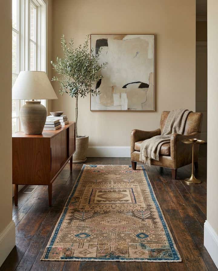 3' 2 x 8' 1 Hand Knotted Ultra Vintage Persian Wool Runner Rug