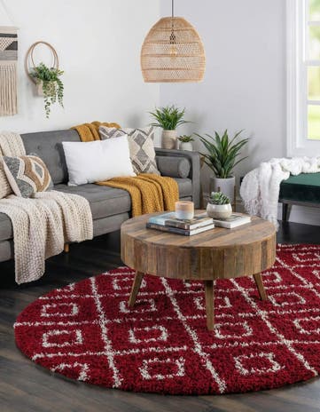 7' 10 x 10' Lattice Shag Oval Rug
