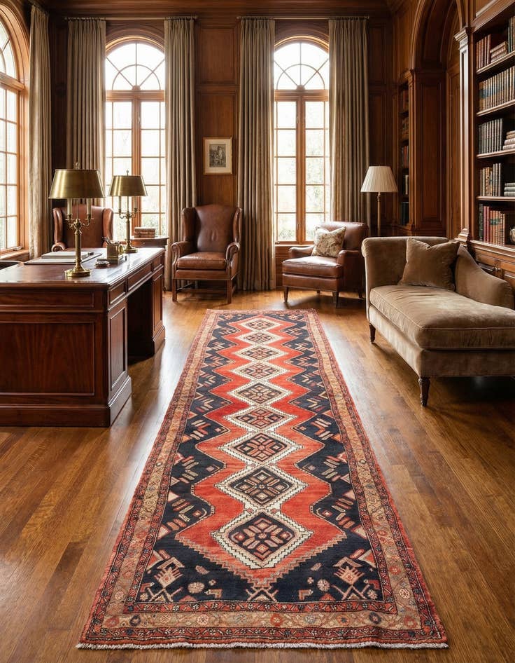 Detail image of 4' 4 x 13' 11 Hamedan Runner Rug