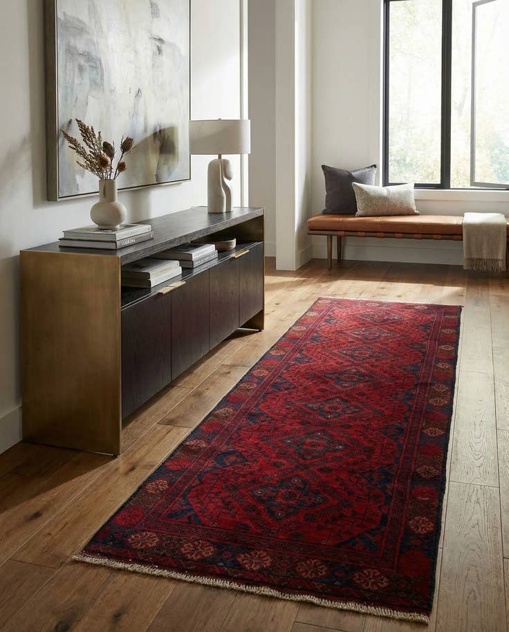 Detail image of 2' 7 x 9' 7 Hand Knotted Khal Mohammadi Wool Runner Rug