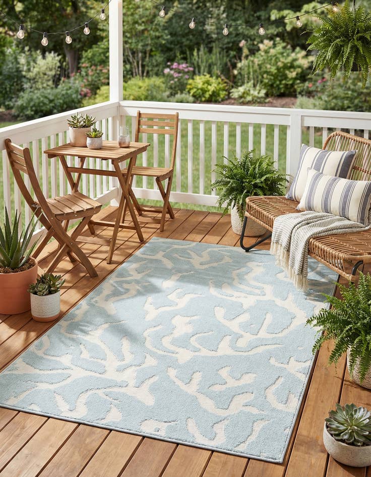 Detail image of 4' x 6' Easy-Clean Sabrina Soto Indoor / Outdoor Rug