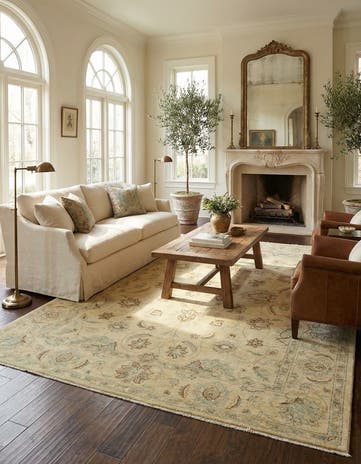 6' 1 x 7' 10 Hand Knotted Peshawar Ziegler Rug