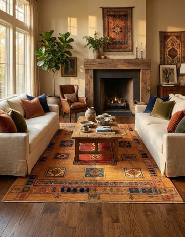 4' 10 x 7' 10 Luribaft Wool Rug