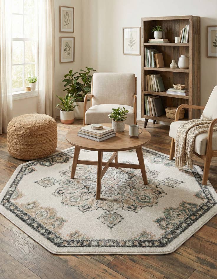 Detail image of 5' x 5' Parker Octagon Rug