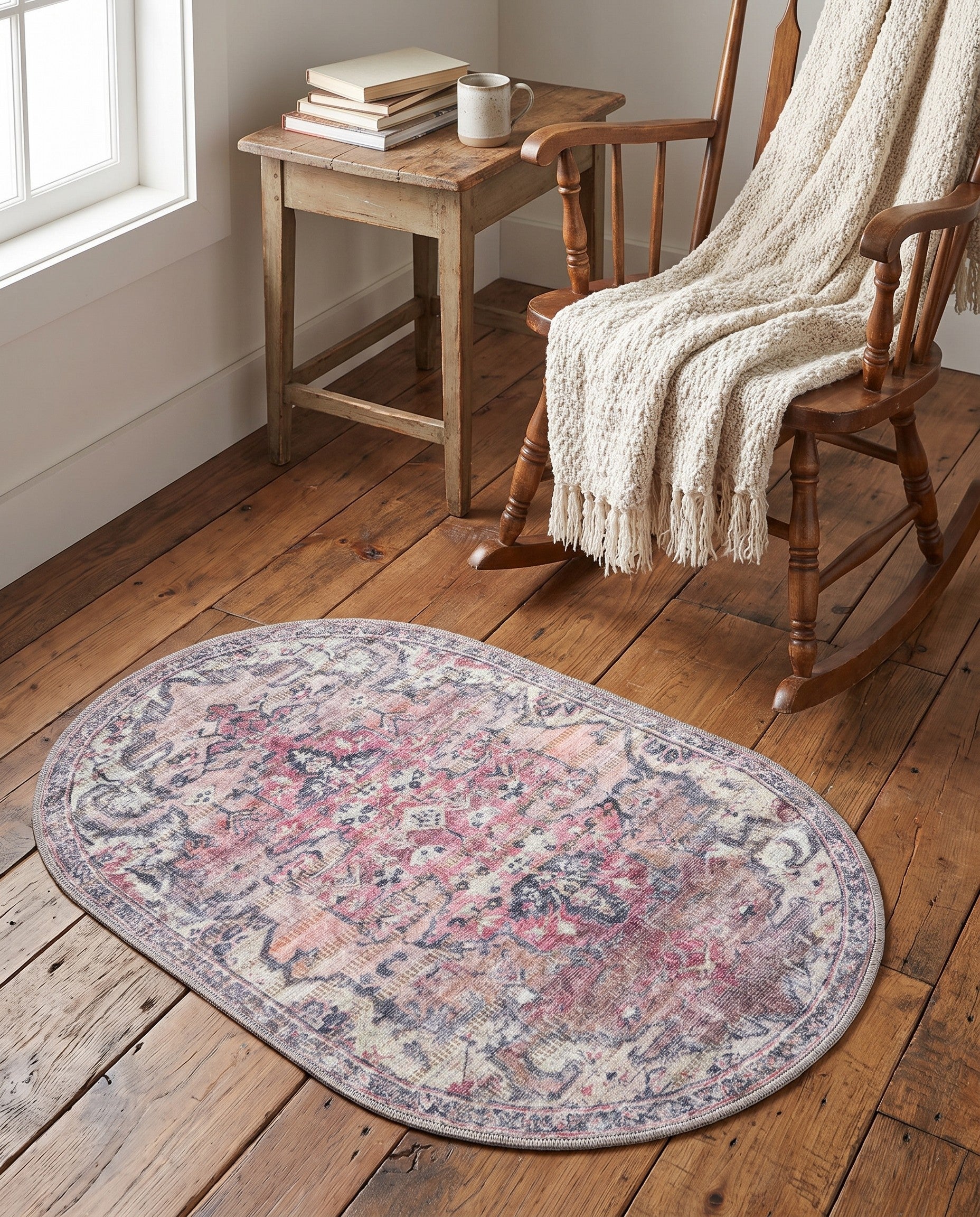 2' x 3' Washable Nostalgia Oval Rug