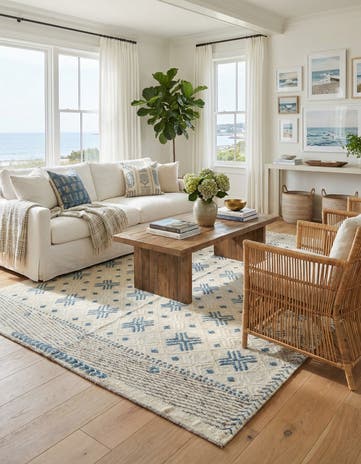 7' 7 x 10' 3 Hand Knotted Darya Wool Rug