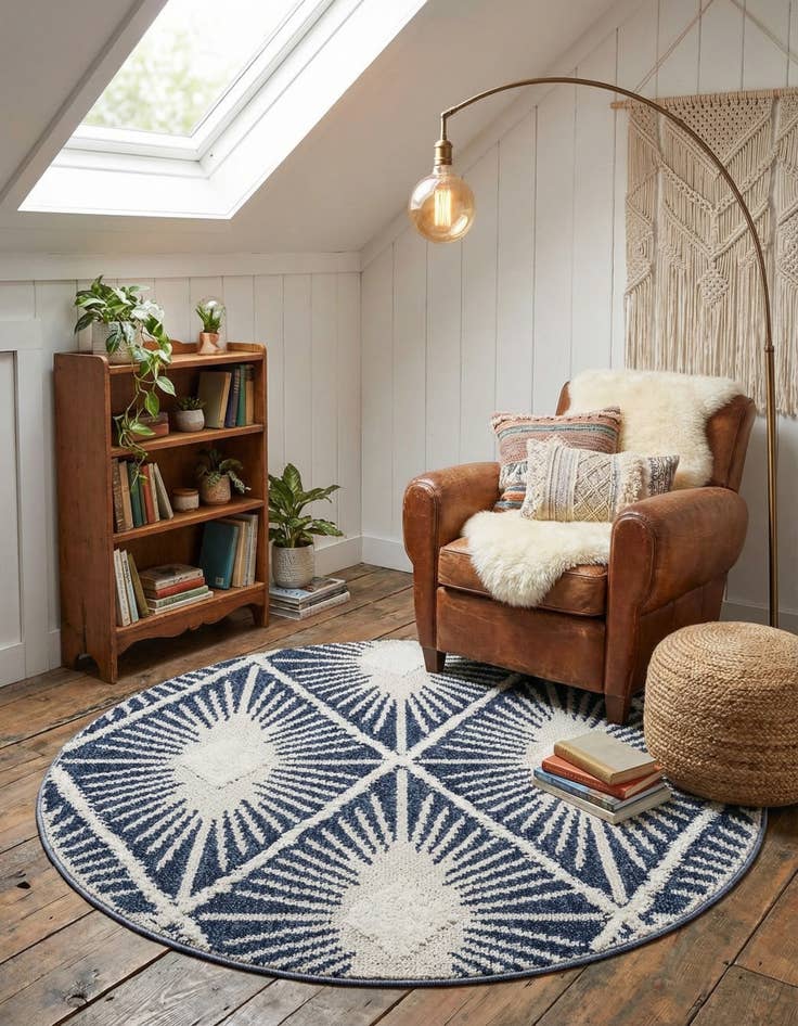 Detail image of 4' x 4' Boho Round Rug