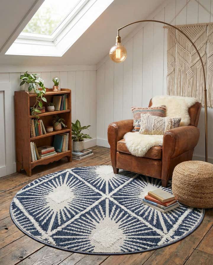 4' x 4' Boho Round Rug
