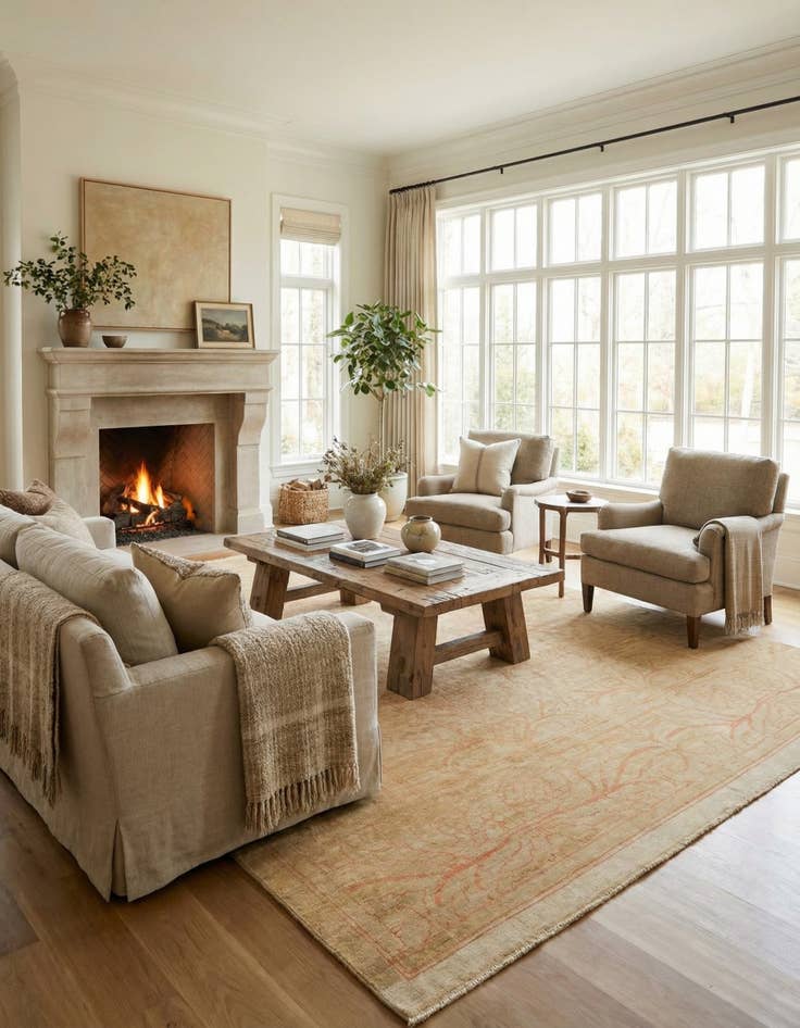 Detail image of 10' 6 x 15' 2  Hand Knotted Oushak Wool Rug