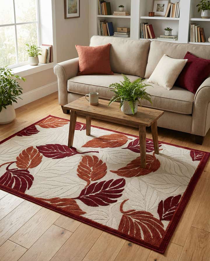 4' x 6' Easy-Clean Botanical Indoor / Outdoor Rug