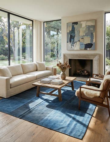 6' 9 x 9' 6 Hand Woven Kilim Modern Wool Rug