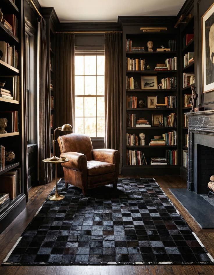 Detail image of  5' 2 x 8' 1 Cowhide - Patchwork Rug