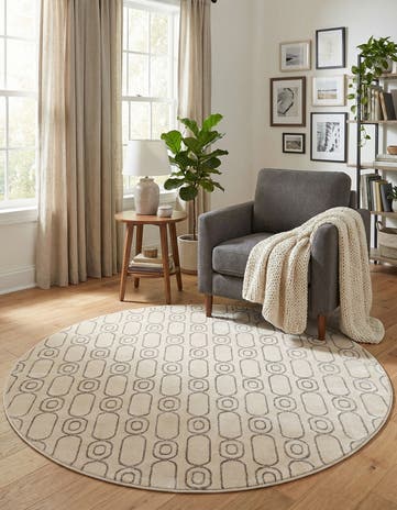 6' x 6' Vogue Geo Round Rug