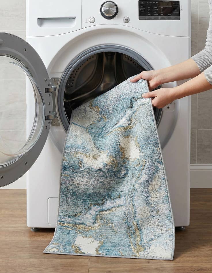 Detail image of  2' x 8'  Washable Modern Indoor / Outdoor Runner Rug