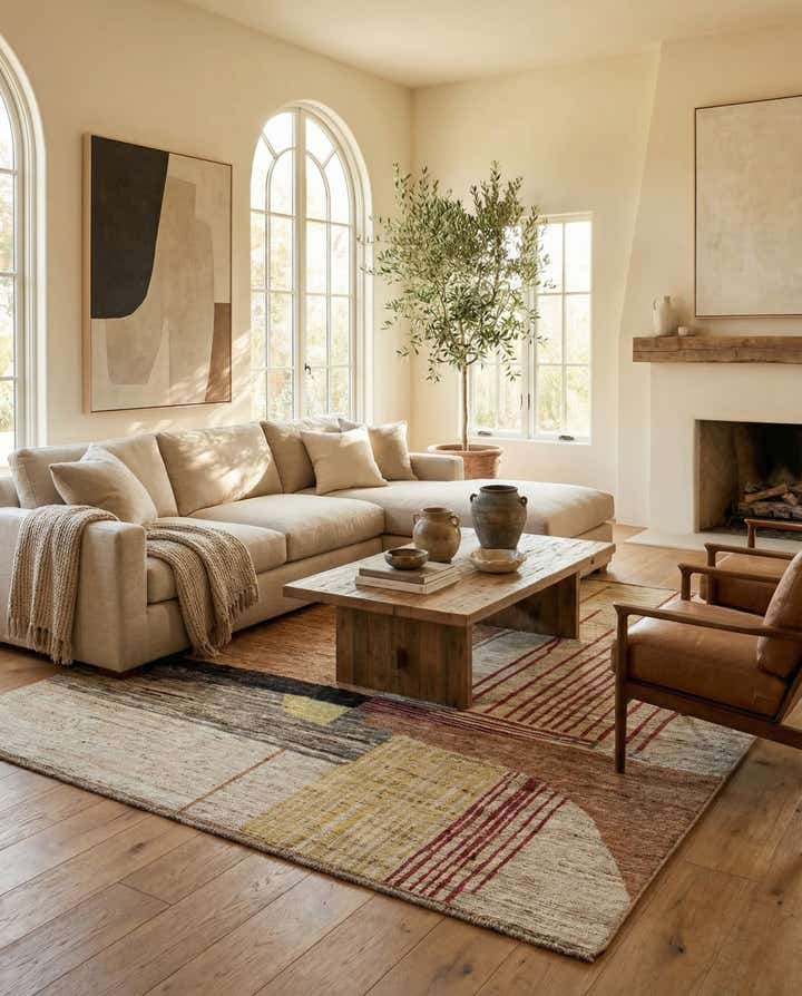 8' 5 x 9' 6 Hand Knotted Moroccan Wool Rug