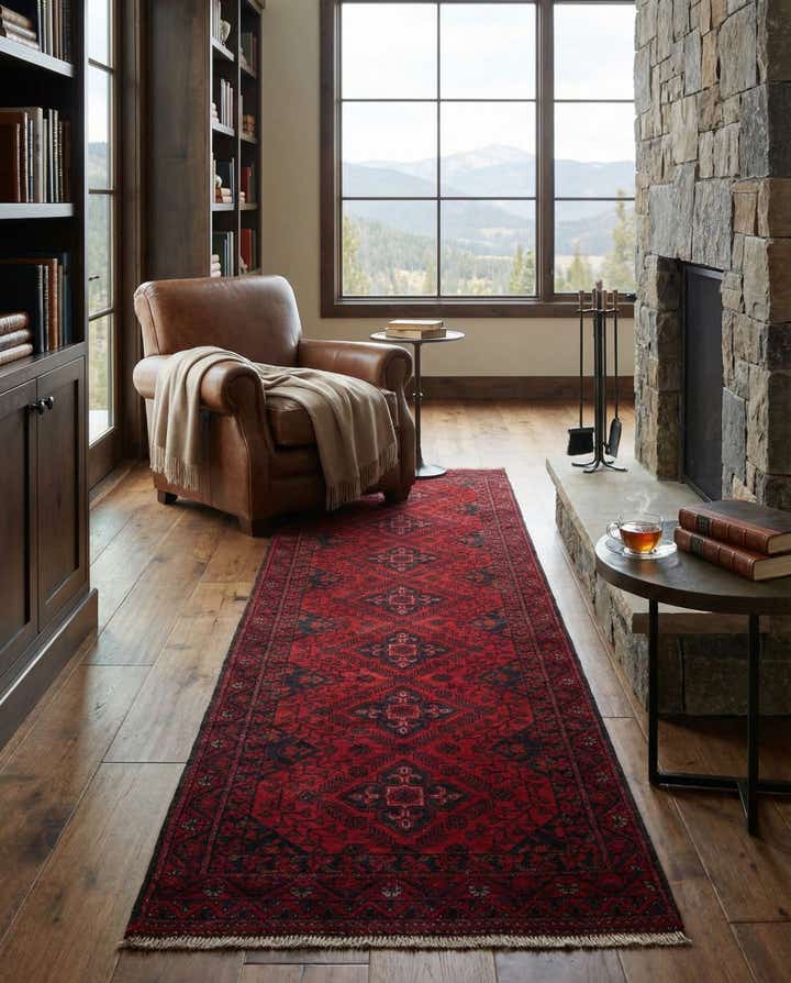 2' 8 x 9' 6 Hand Knotted Khal Mohammadi Wool Runner Rug