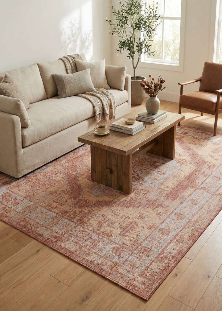 7' 10 x 11' Easy-Clean Traditional Indoor / Outdoor Rug