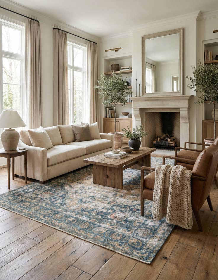 Detail image of 6' 4 x 9' 2 Hand Knotted Ultra Vintage Persian Wool Rug