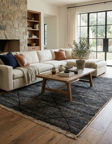 6' 4 x 9' 4 Hand Knotted Moroccan Wool Rug