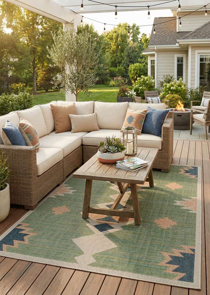 6' x 9' Easy-Clean Baja Indoor / Outdoor Rug