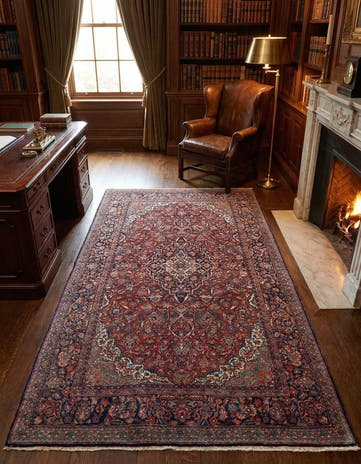 3' 10 x 7' Kashan Wool Rug