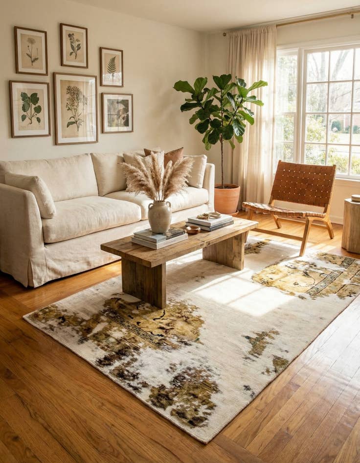 Detail image of 3' 6 x 5' 7  Hand Knotted Ultra Vintage Persian Wool Rug