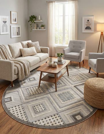 Sandy Beige Arlo Oval Rug