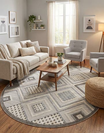 Sandy Beige Arlo Oval Rug