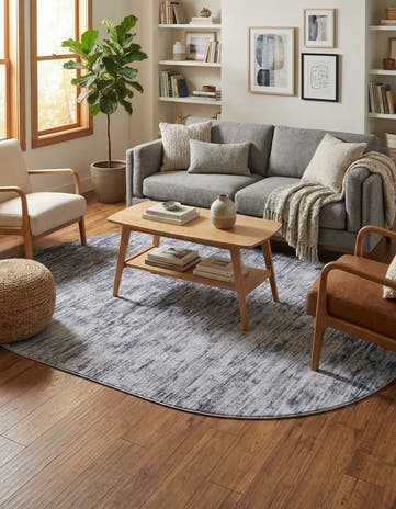 Gray Asha Oval Rug