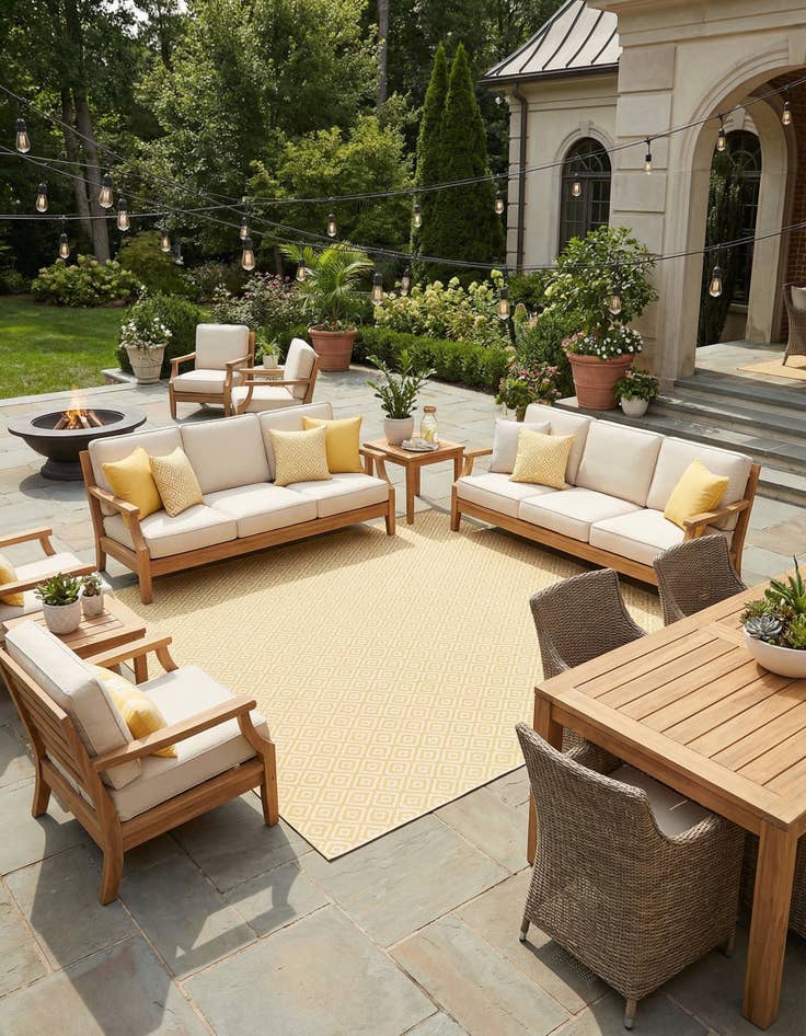 Detail image of 13' x 13' Easy-Clean Jill Zarin Costa Rica Indoor / Outdoor Square Rug