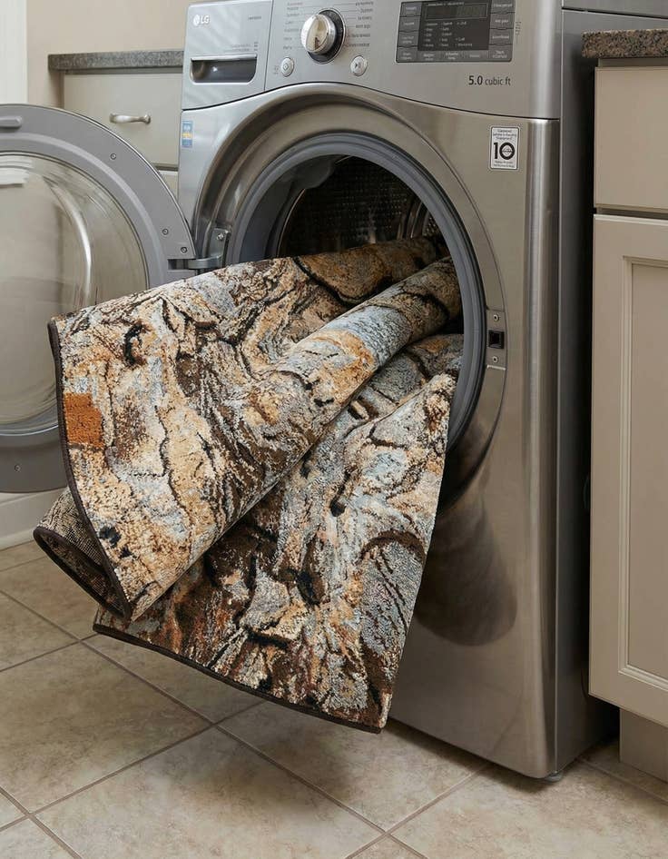 Detail image of  7' 10 x 10'  Washable Modern Indoor / Outdoor Rug